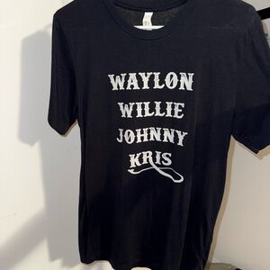 Bella+Canvas Black Short Sleeve Tee with White Band Print